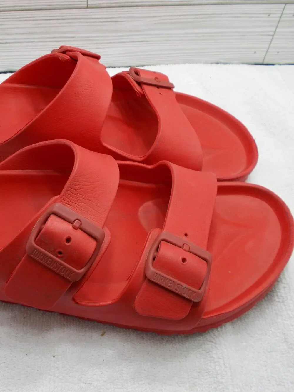 BIRKENSTOCK Arizona EVA Red Slide Slip On Sandals Mens US 11/EU 44